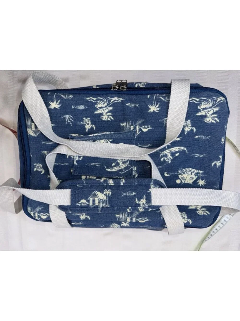 Disney Parks STITCH Blue Soft Side Beach Bag Cooler Picnic Tote Shoulder Strap